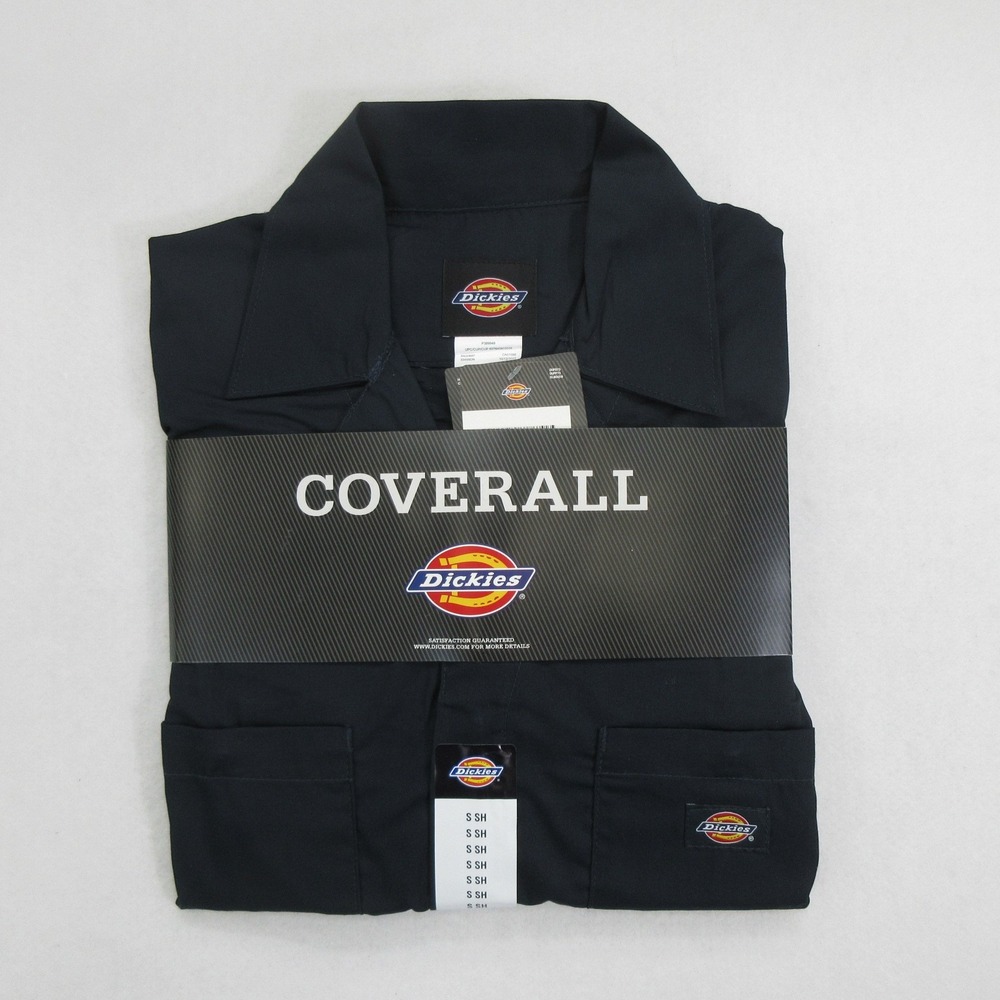 Dickies Men's Short Sleeve Coverall Jumpsuit Size S SH Black 33999DN New
